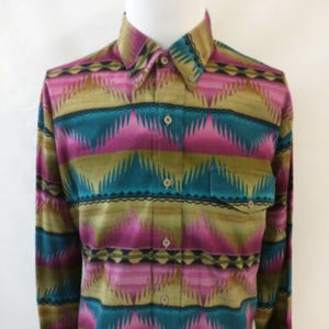 Roper Colorful Native Pattern Men's Large Tall LT